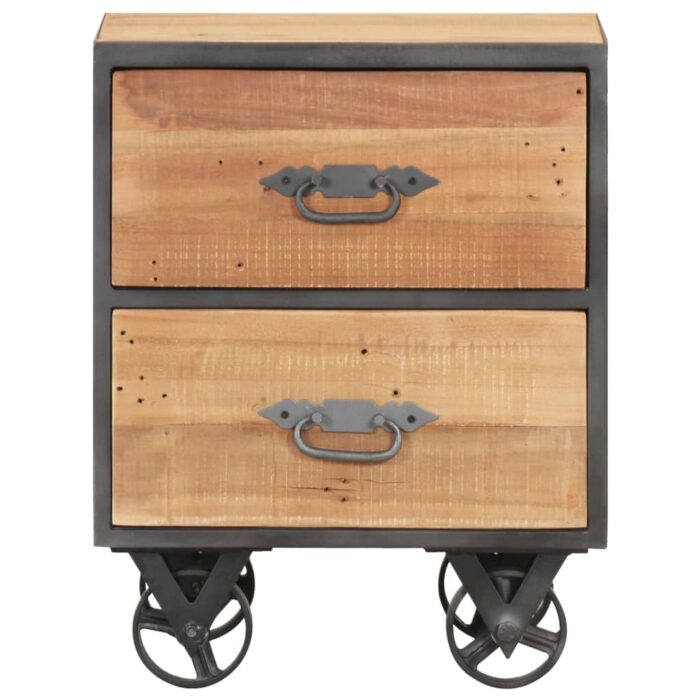 Table de chevet 40x30x51 cm Bois de récupération solide – Image 5