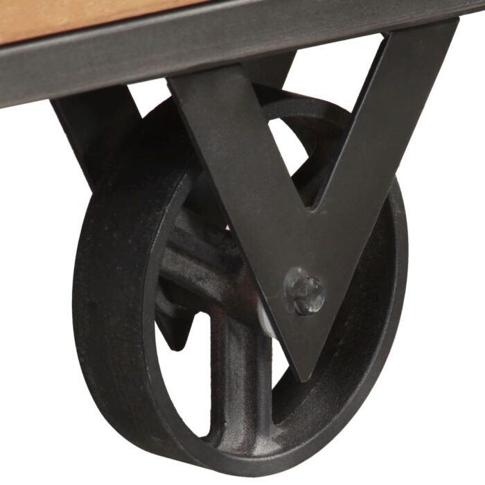 Table de chevet 40x30x51 cm Bois de récupération solide – Image 8
