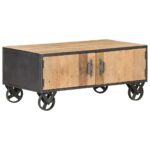 Table basse 90x50x39 cm Bois de récupération massif – Image 11