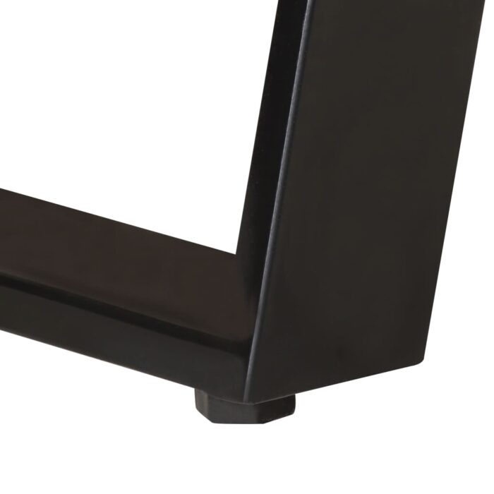 Bureau 107x45x79 cm Bois d'acacia solide avec bord naturel – Image 5