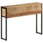 Jardinière 90x20x68 cm Bois de manguier brut – Image 5