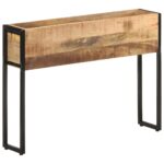 Jardinière 90x20x68 cm Bois de manguier brut – Image 6