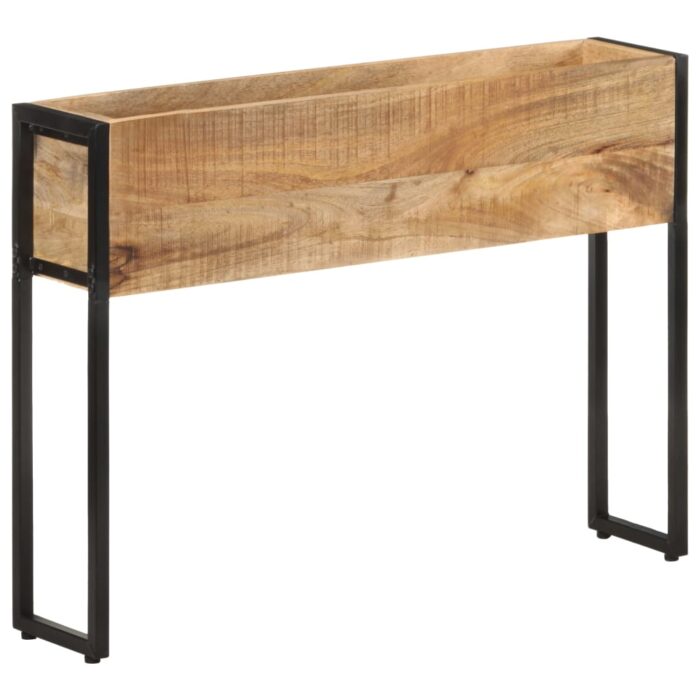 Jardinière 90x20x68 cm Bois de manguier brut – Image 7