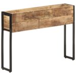 Jardinière 90x20x68 cm Bois de manguier brut – Image 8