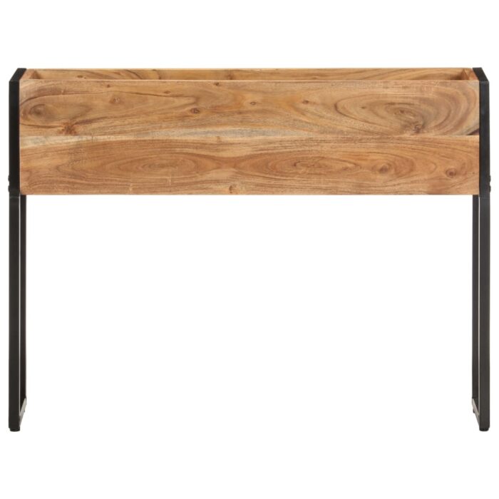 Jardinière 90x20x68 cm Bois massif d'acacia – Image 2