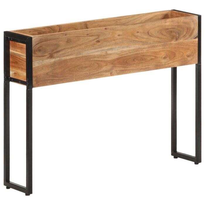 Jardinière 90x20x68 cm Bois massif d'acacia – Image 5