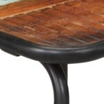 Chaises de bar lot de 2 bois de récupération solide – Image 4