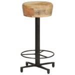 Tabourets de bar lot de 2 66 cm bois de manguier massif – Image 10