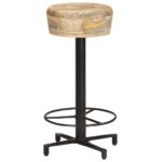 Tabourets de bar lot de 2 66 cm bois de manguier massif – Image 2