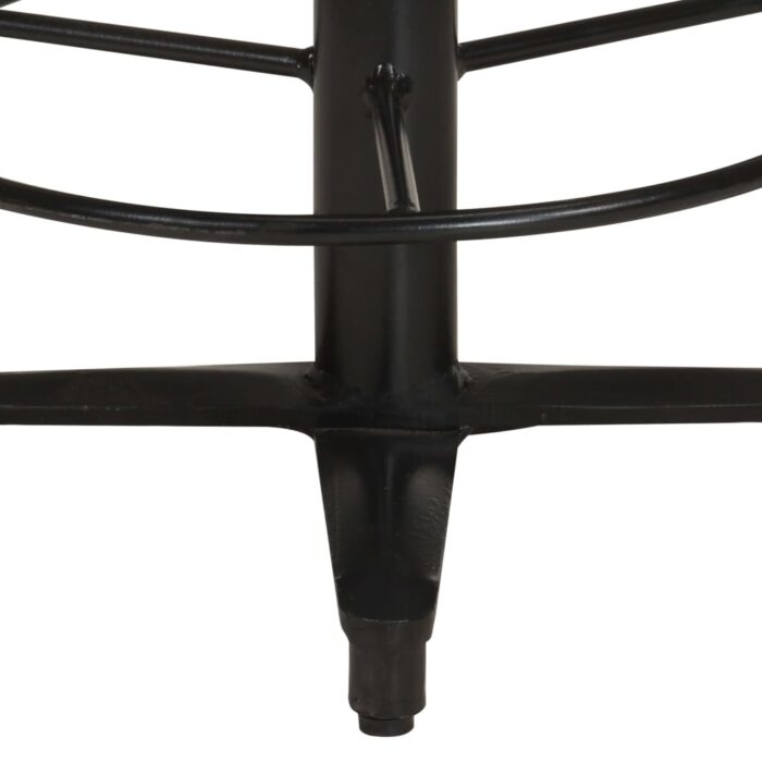 Tabourets de bar lot de 2 66 cm bois de manguier massif – Image 5