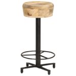 Tabourets de bar lot de 2 66 cm bois de manguier massif – Image 7