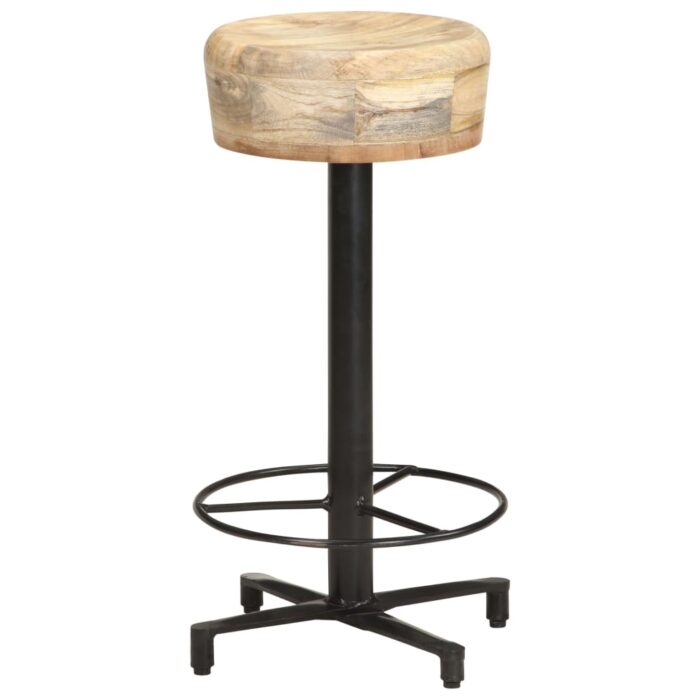 Tabourets de bar lot de 2 66 cm bois de manguier massif – Image 8
