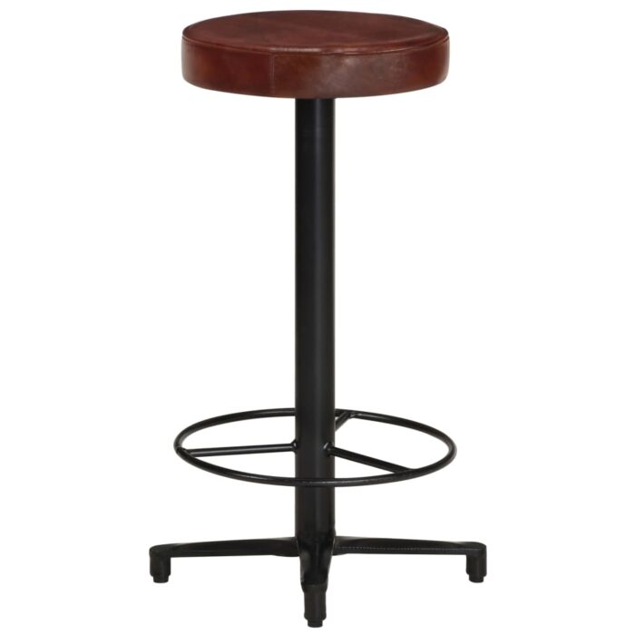 Tabourets de bar lot de 2 66 cm cuir véritable – Image 2