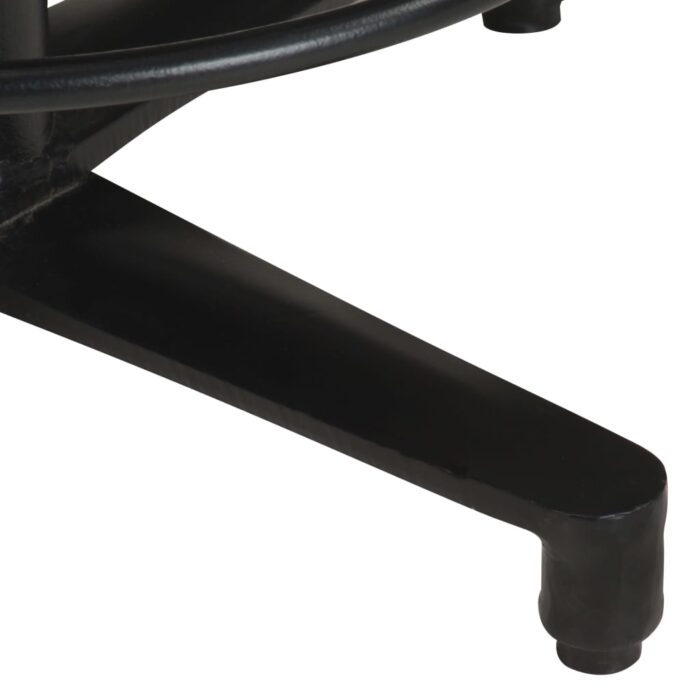 Tabourets de bar lot de 2 66 cm cuir véritable – Image 5