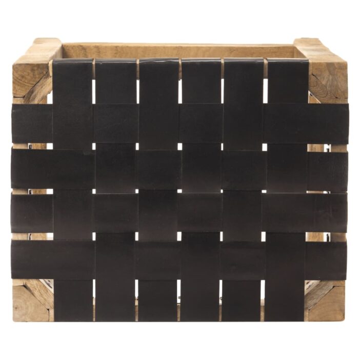 Tabourets de bar lot de 2 noir cuir véritable 75 cm – Image 3