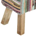 Banc 160 cm Multicolore Tissu chindi – Image 4