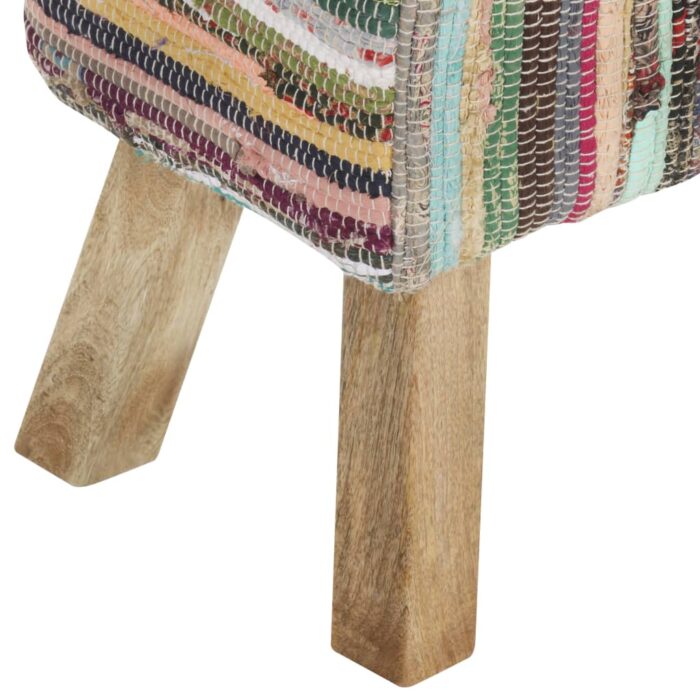 Banc 160 cm Multicolore Tissu chindi – Image 4