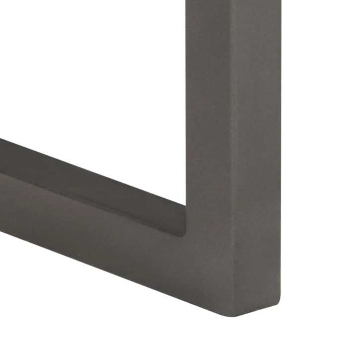 Chaises à manger cantilever lot de 2 marron cuir véritable – Image 7