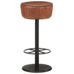 Tabouret de bar Marron Cuir véritable