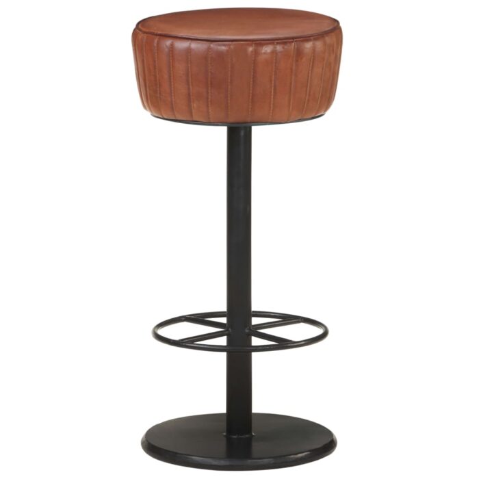 Tabouret de bar Marron Cuir véritable – Image 1