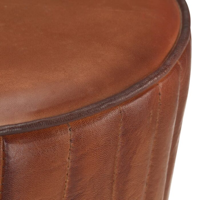 Tabouret de bar Marron Cuir véritable – Image 2