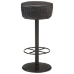 Tabouret de bar Noir Cuir véritable