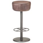 Tabouret de bar Marron Cuir véritable