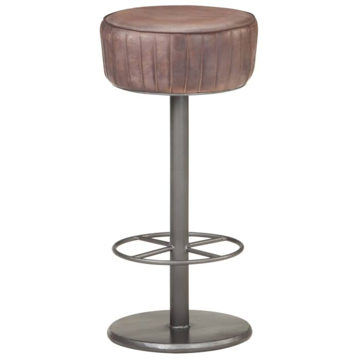 Tabouret de bar Marron Cuir véritable – Image 1
