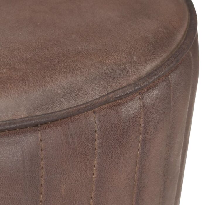 Tabouret de bar Marron Cuir véritable – Image 2