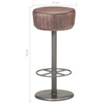 Tabouret de bar Marron Cuir véritable – Image 4