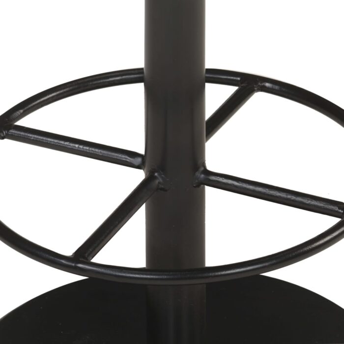 Tabouret de bar Gris Cuir véritable – Image 3