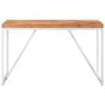 Table à manger 120x60x76 cm Bois massif d'acacia et de manguier – Image 2