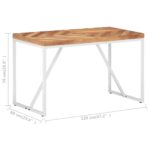 Table à manger 120x60x76 cm Bois massif d'acacia et de manguier – Image 5