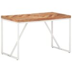 Table à manger 120x60x76 cm Bois massif d'acacia et de manguier – Image 7