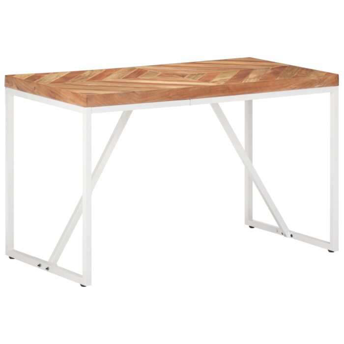 Table à manger 120x60x76 cm Bois massif d'acacia et de manguier – Image 7