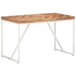 Table à manger 120x60x76 cm Bois massif d'acacia et de manguier – Image 8