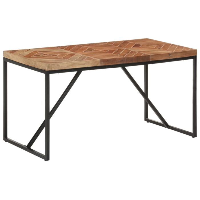 Table à dîner 140x70x76 cm Bois massif d'acacia et de manguier – Image 1
