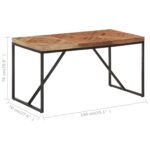 Table à dîner 140x70x76 cm Bois massif d'acacia et de manguier – Image 6