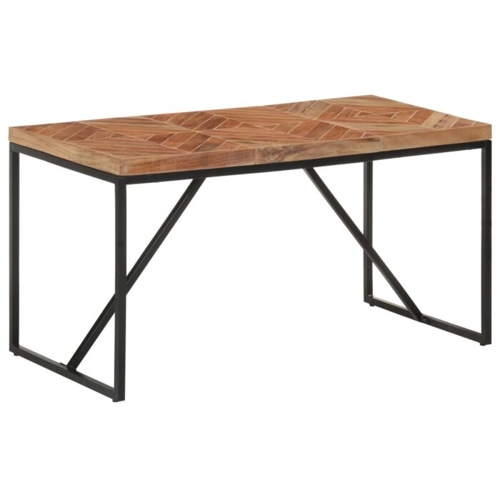 Table à dîner 140x70x76 cm Bois massif d'acacia et de manguier – Image 7