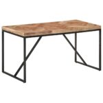 Table à dîner 140x70x76 cm Bois massif d'acacia et de manguier – Image 8