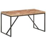 Table à dîner 140x70x76 cm Bois massif d'acacia et de manguier – Image 9