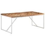 Table à manger 180x90x76 cm Bois massif d'acacia et de manguier – Image 6