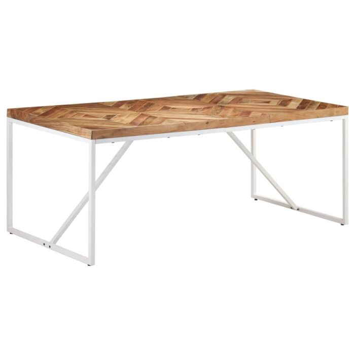 Table à manger 180x90x76 cm Bois massif d'acacia et de manguier – Image 7