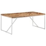 Table à manger 180x90x76 cm Bois massif d'acacia et de manguier – Image 8