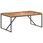 Table à dîner 180x90x76 cm Bois massif d'acacia et de manguier – Image 6
