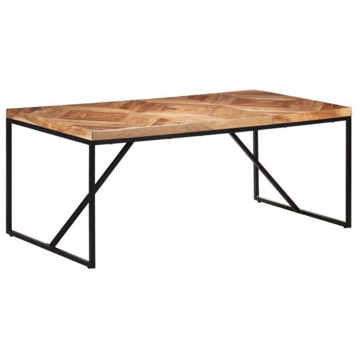 Table à dîner 180x90x76 cm Bois massif d'acacia et de manguier – Image 6