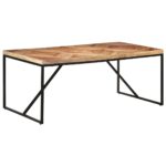 Table à dîner 180x90x76 cm Bois massif d'acacia et de manguier – Image 7