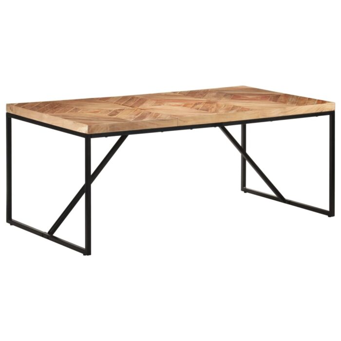 Table à dîner 180x90x76 cm Bois massif d'acacia et de manguier – Image 8