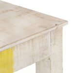 Table console Blanc 115x35x77 cm Bois de manguier brut – Image 3