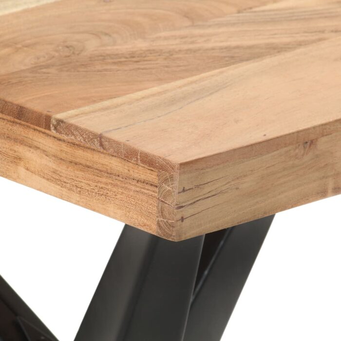 Table de salle à manger 120x60x76 cm Bois solide d'acacia – Image 3